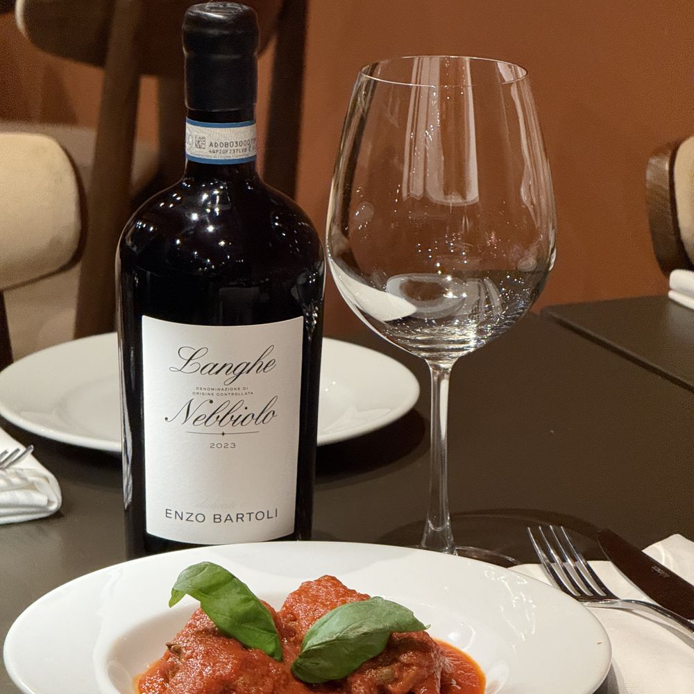 Langhe Nebbiolo wine at Arianna Trattoria Romana